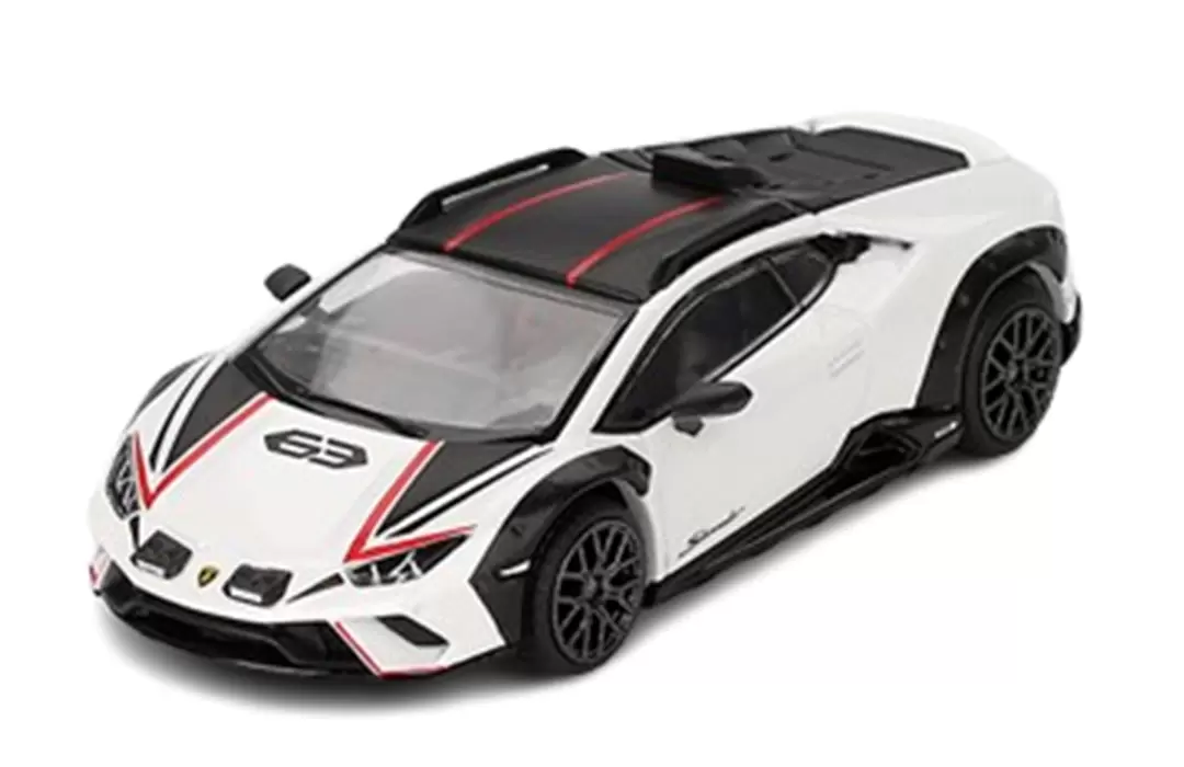Foto da miniatura Mini GT Lamborghini Huracán Sterrato Bianco Asopo na cor Branco