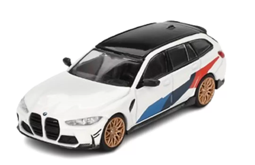 Foto da miniatura Mini GT BMW M3 M Performance Touring Branco Alpino na cor Branco