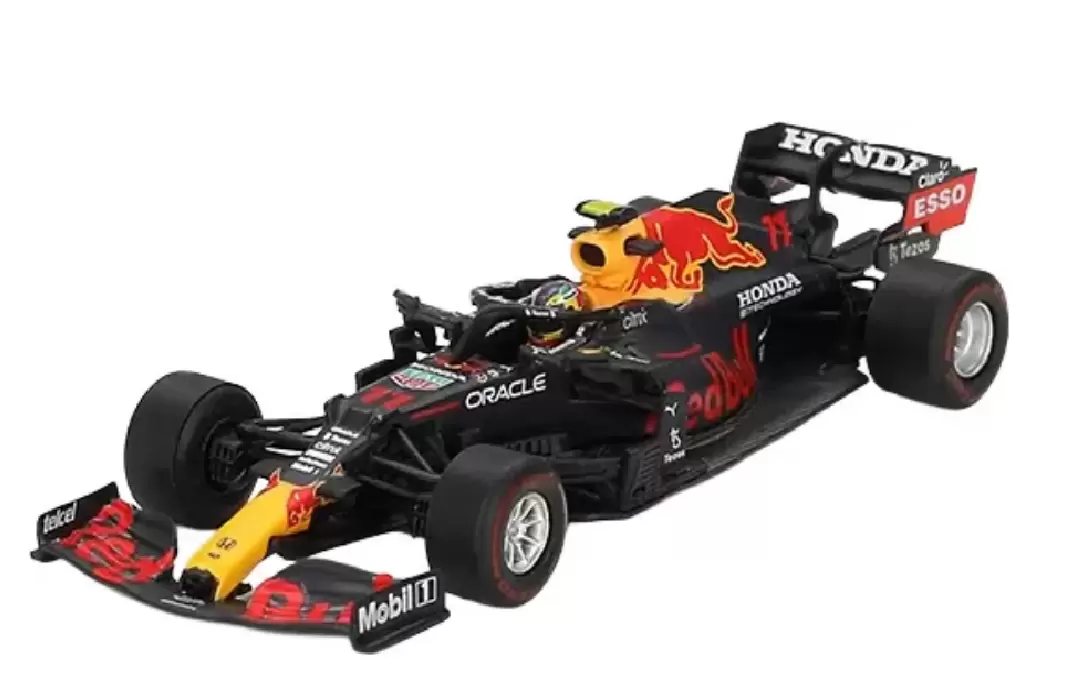 Foto da miniatura Mini GT Red Bull Racing RB16B #11 Sergio Pérez 2021 Azerbaijan na cor Preto