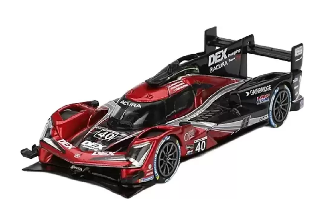 Foto da miniatura Mini GT Acura ARX-06 GTP #40 Wayne Taylor 2024 Sebring 12Hrs na cor Vermelho