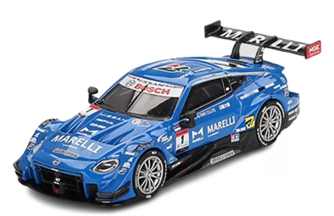 Foto da miniatura Mini GT Nissan Z GT500 #01 MARELLI IMPUL Z TEAM na cor Azul