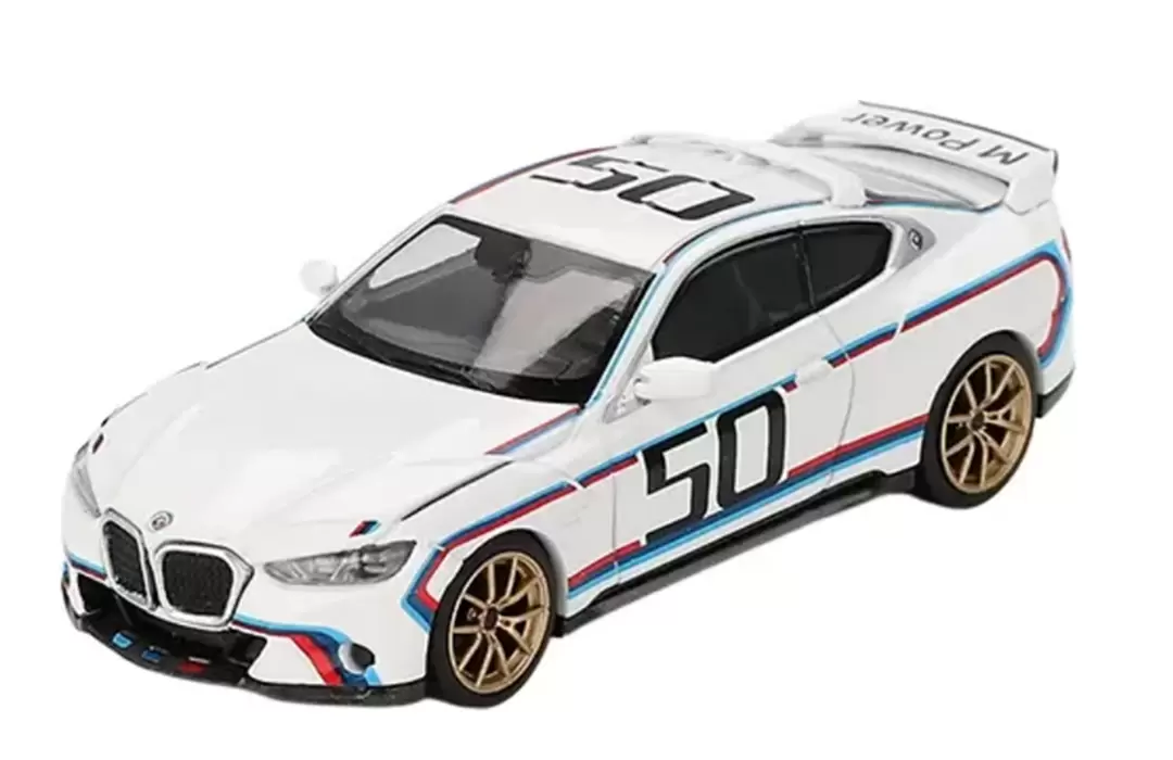 Foto da miniatura Mini GT BMW 3.0 CSL na cor Branco