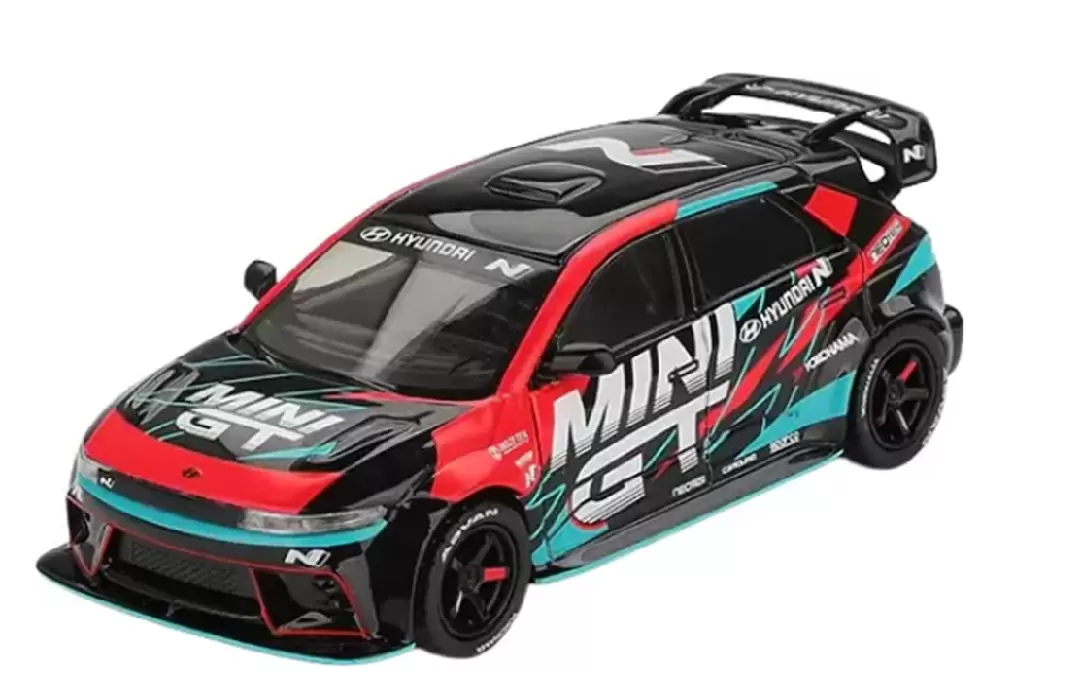 Foto da miniatura Mini GT Hyundai Ioniq 5N Tokyo Auto Salon na cor Preto