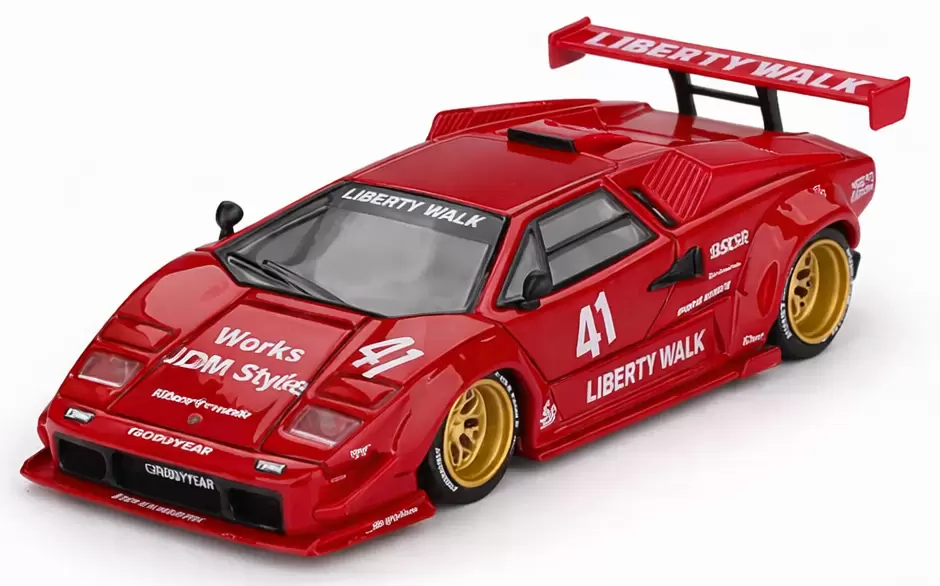 Foto da miniatura Mini GT Lamborghini Countach LB-WORKS Red na cor Vermelho