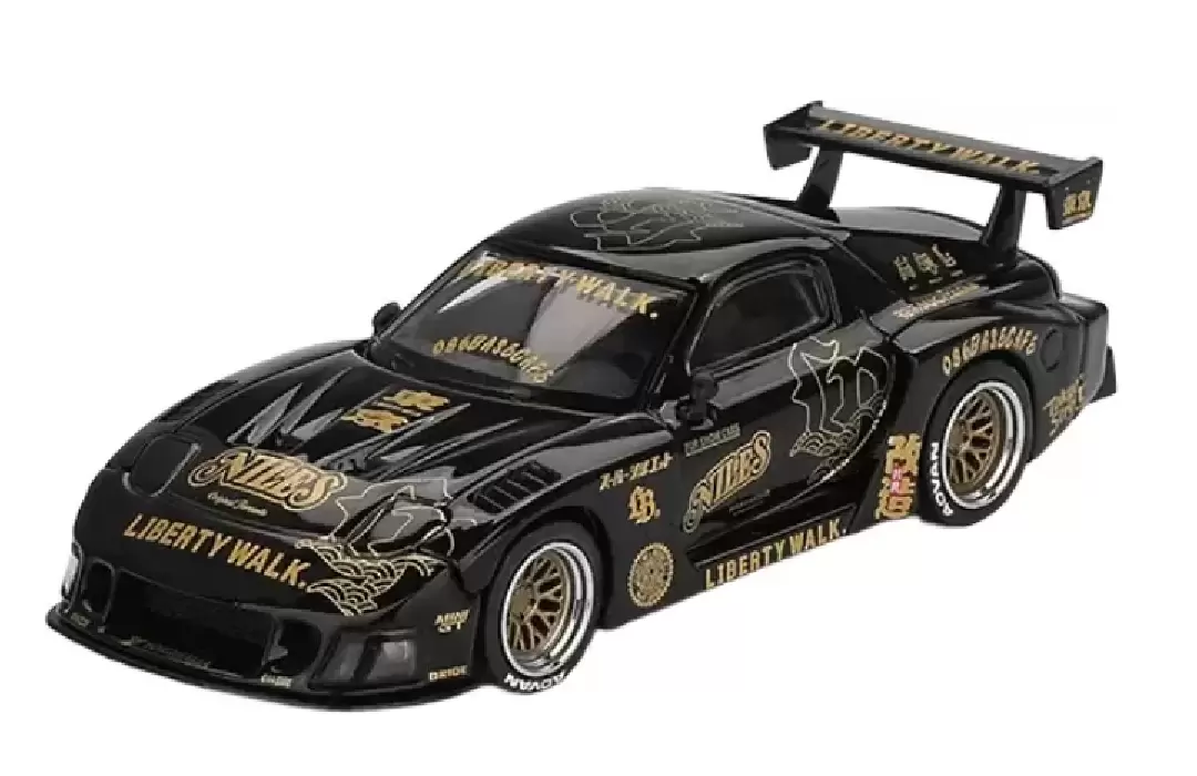 Foto da miniatura Mini GT MAZDA RX-7 LB★WORKS na cor Preto