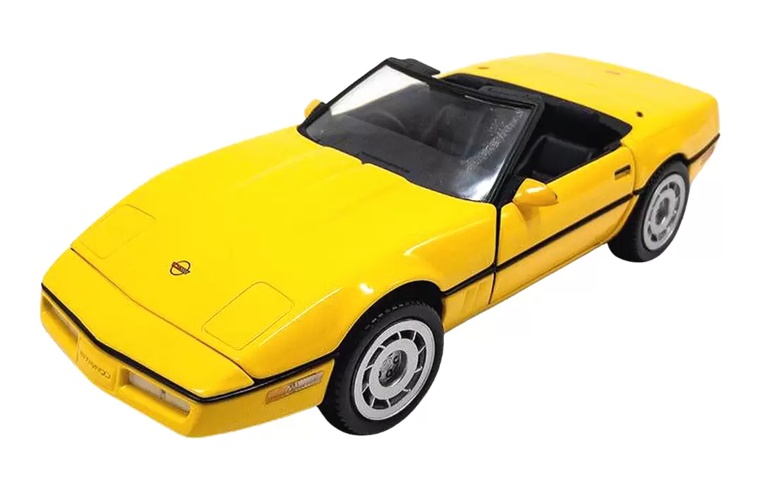 Foto da miniatura Motormax Chevrolet Corvette C4 1986 na cor Amarelo