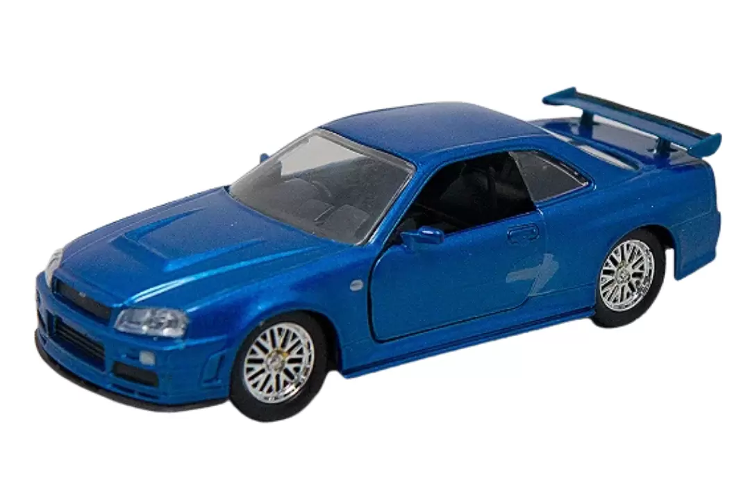 Foto da miniatura Jada Toys Nissan Skyline GTR-34 na cor Azul
