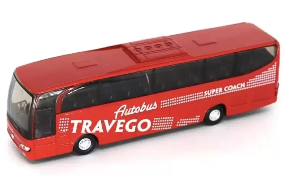 Foto da miniatura Welly Mercedes Benz Travego Super Coach na cor Vermelho