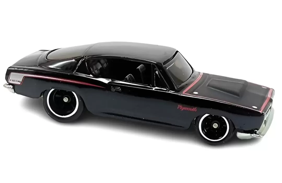 Foto da miniatura Hot Wheels 68 Plymouth Barracuda na cor Preto