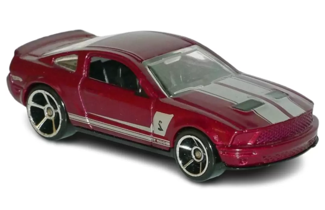 Foto da miniatura Hot Wheels 07 Shelby GT 500 na cor Vinho
