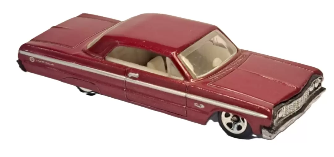 Foto da miniatura Hot Wheels 64 Chevy Impala na cor Vinho