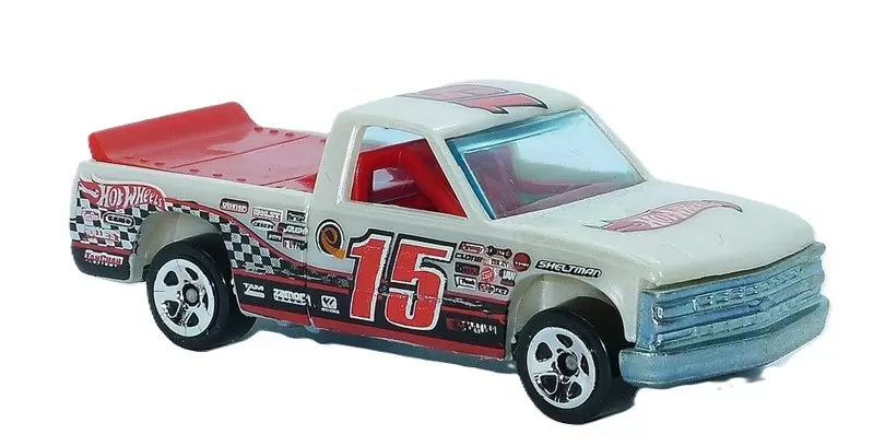 Foto da miniatura Hot Wheels Chevy 1500 na cor Branco