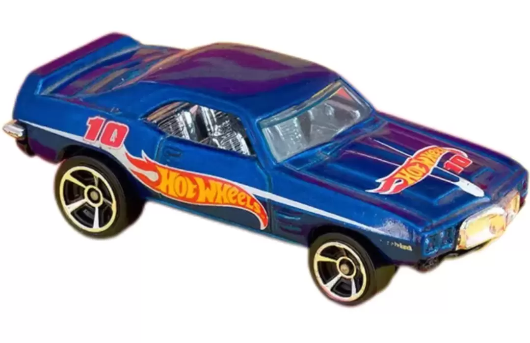 Foto da miniatura Hot Wheels 69 Pontiac Firebird T/A na cor Azul