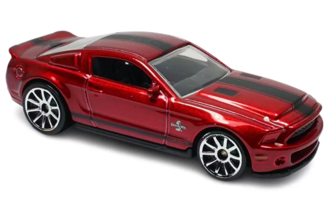 Foto da miniatura Hot Wheels 10 Ford Shelby GT500 Super Snake na cor Vinho