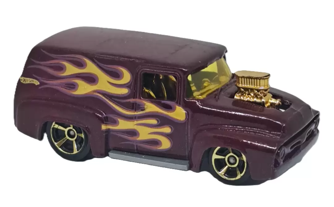 Foto da miniatura Hot Wheels 56 Ford Truck na cor Vinho