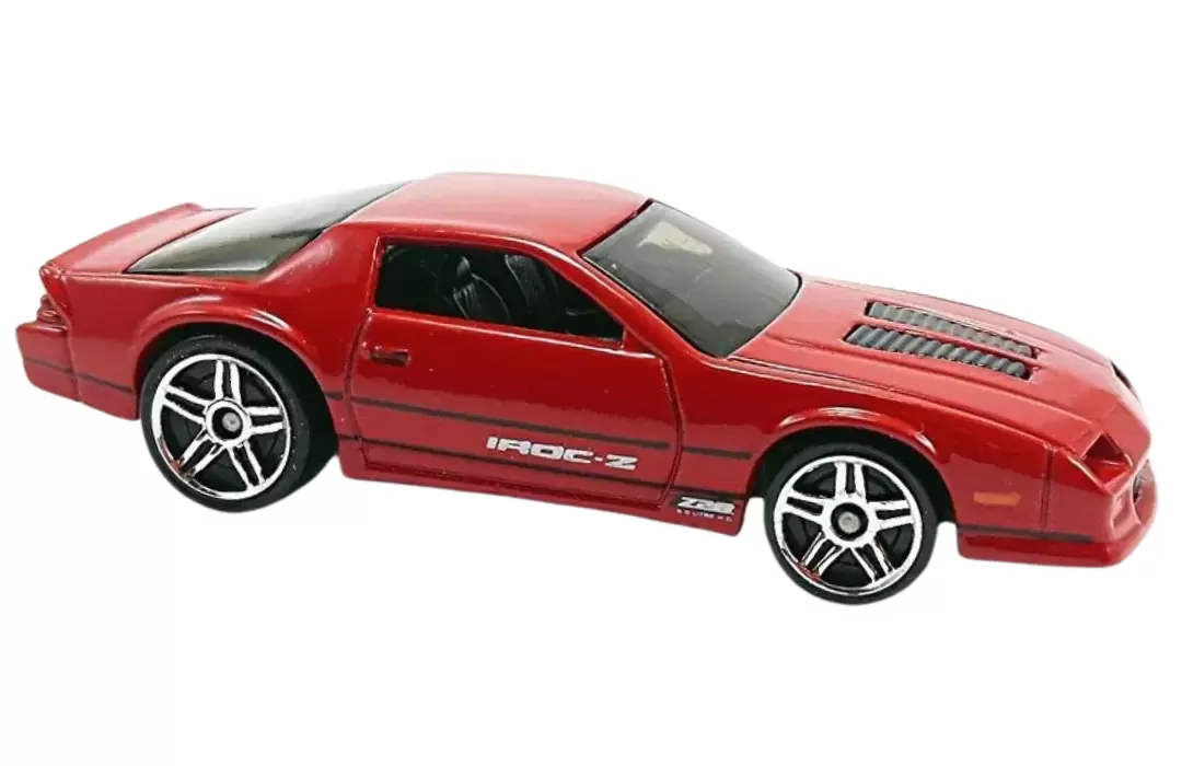 Foto da miniatura Hot Wheels 1985 Chevrolet Camaro IROC-Z na cor Vermelho