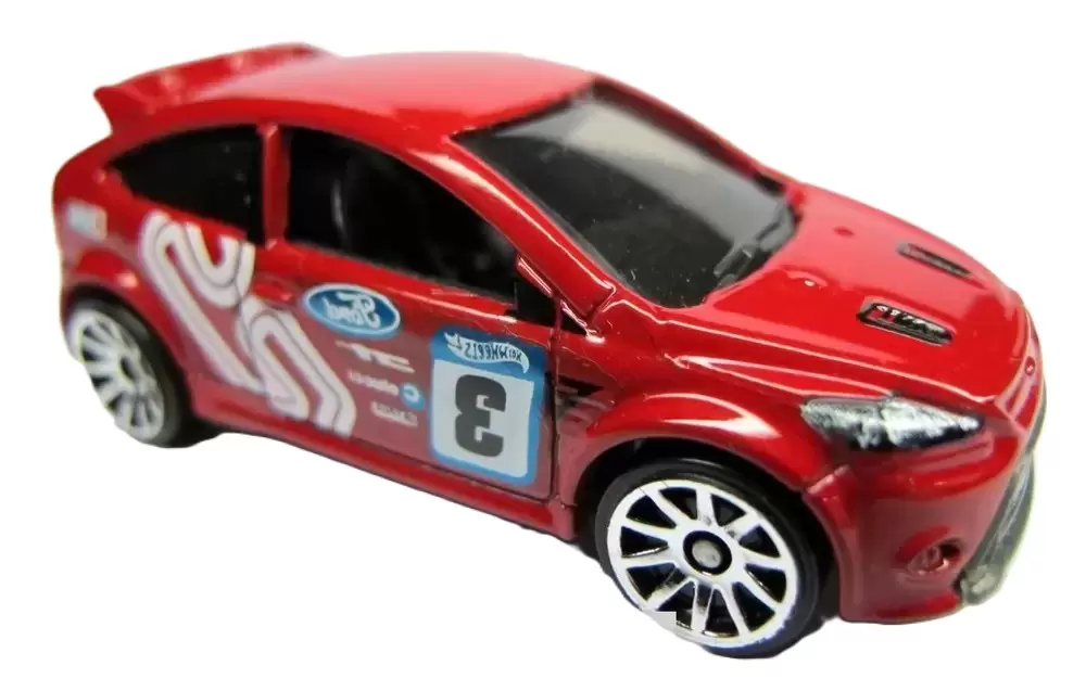 Foto da miniatura Hot Wheels 09 Ford Focus RS na cor Vermelho