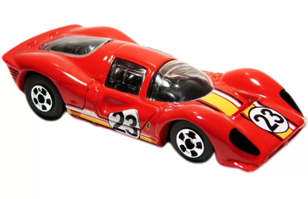 Foto da miniatura Hot Wheels Ferrari P4 na cor Vermelho