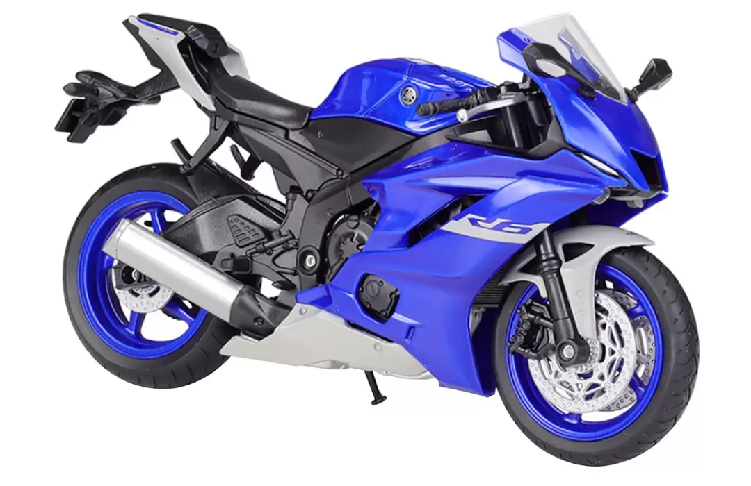 Foto da miniatura Welly Yamaha R6 na cor Azul