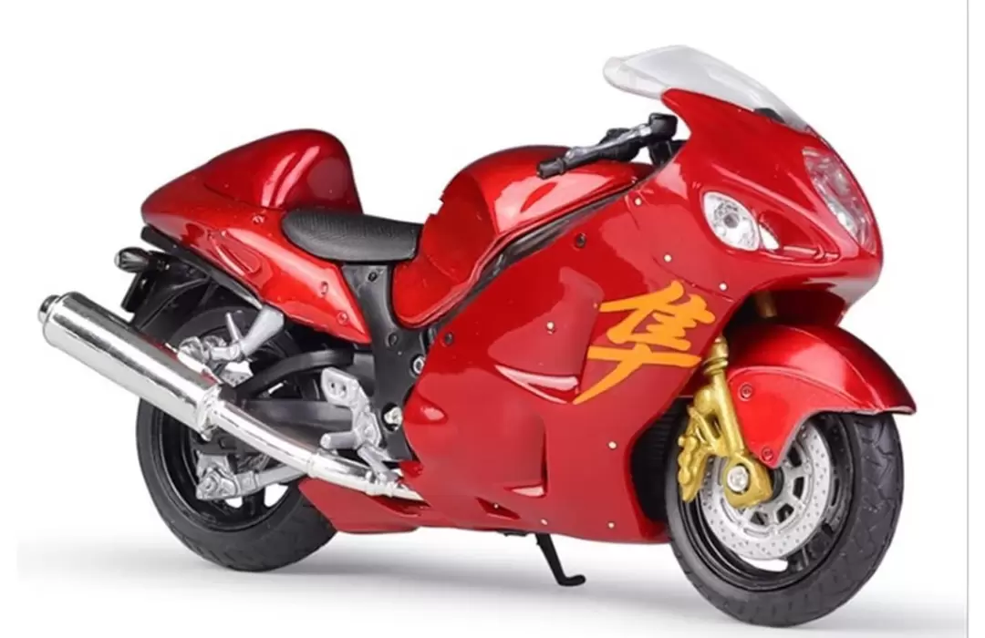Foto da miniatura Welly Suzuki GSX 1300 R Hayabusa na cor Vermelho