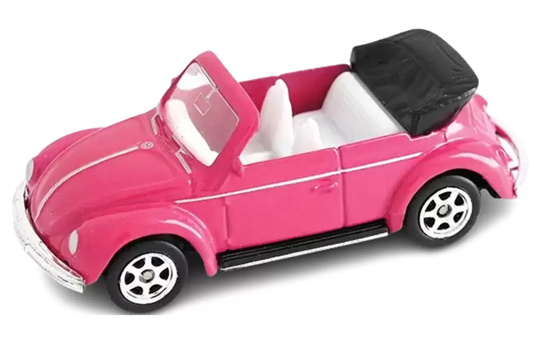 Foto da miniatura Welly Volkswagen Beetle Cabriolet na cor Rosa