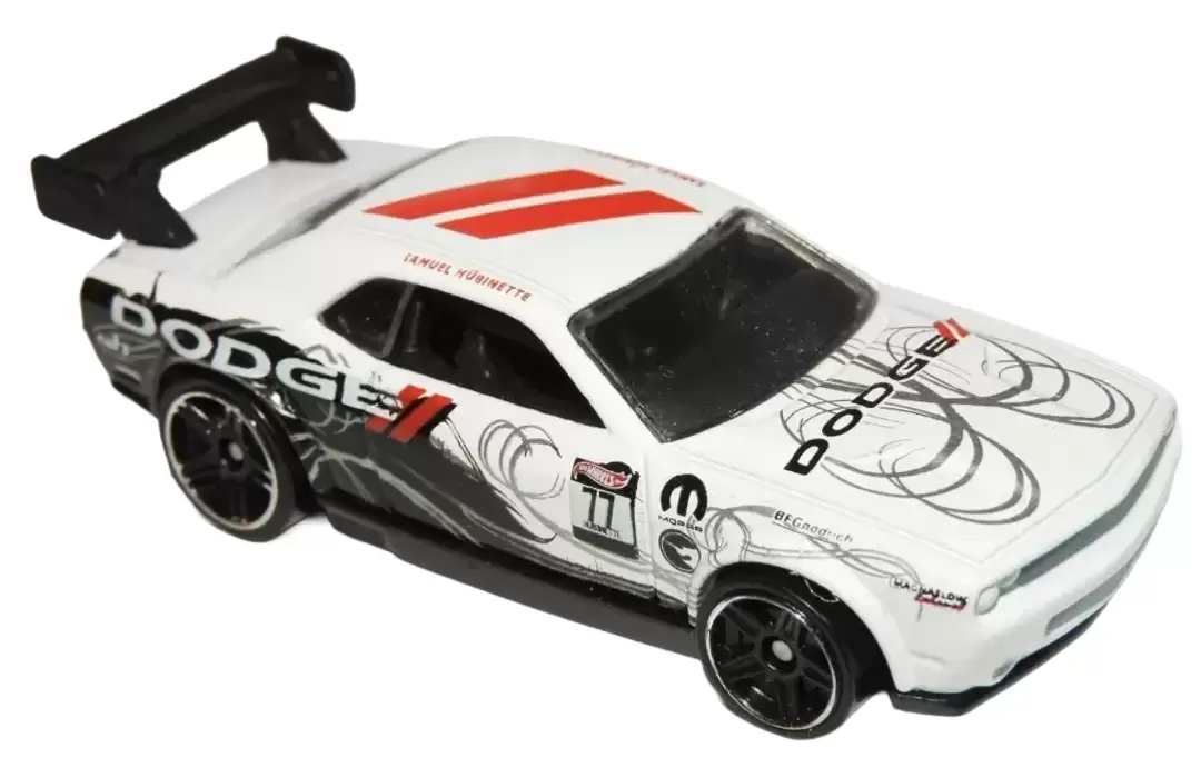 Foto da miniatura Hot Wheels Dodge Challenger Drift Car na cor Branco