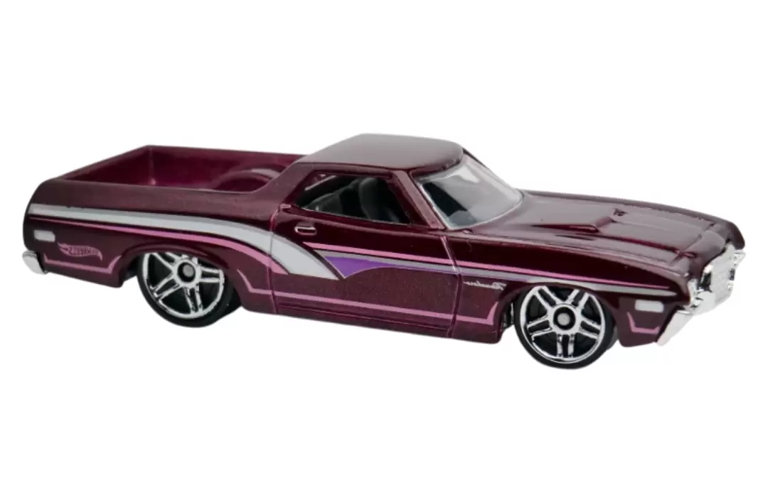 Foto da miniatura Hot Wheels 72 Ford Ranchero na cor Roxo