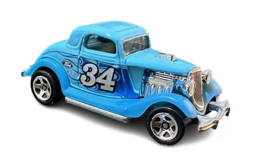 Foto da miniatura Hot Wheels 3-Window '34 Ford na cor Azul
