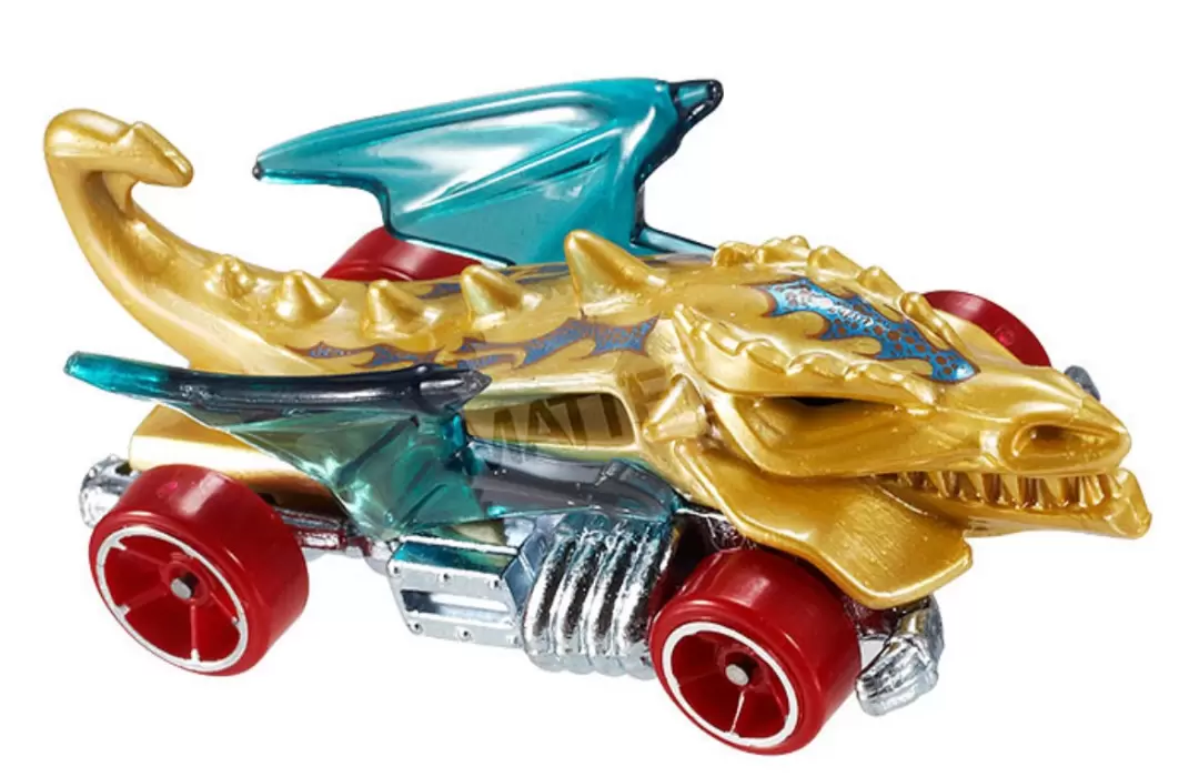 Foto da miniatura Hot Wheels Dragon Blaster na cor Dourado